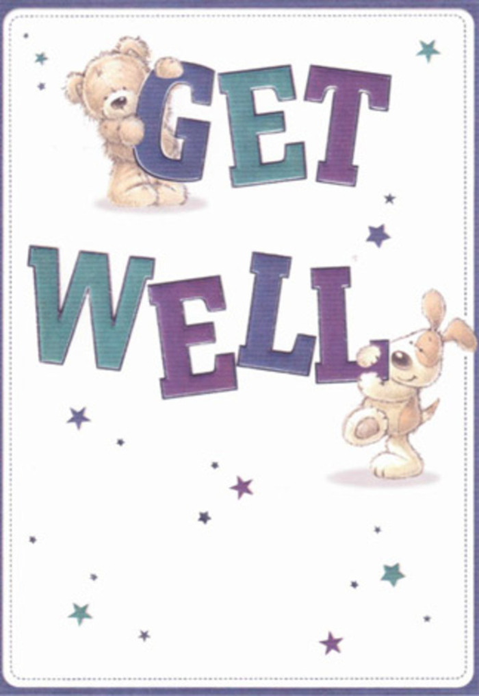 Full of coziness and uplifting intent, this get well card embodies the nurturing heart of West Green, inviting the recipient into a miniature celebration of kindness. A friendly bear with plush fur, cuddles the cascading 'GET' letters above, while a charming puppy with soft, drooping ears leans gently against the cheerful 'WELL' below. The typography's vibrant purples and aquas ground the piece in confidence and positivity, while whimsical star shapes scatter like well wishes on a gentle breeze. The delicately textured fur and affectionate eyes of both friends evoke the comfort of West Green's close-knit community, reflecting the same loving attention Flower Delivery West Green gives to each floral creation. The clean, airy background brings a sense of freshness reminiscent of a stroll down West Green Road on a crisp morning. To send this card, especially alongside a bouquet of local blooms, is to infuse a loved one's recovery with the joy and reassurance found daily in West Green-reminding them that support, comfort, and sincere warmth are always close by.